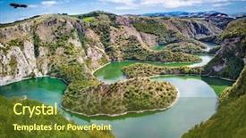  Presentation with southwest - Colorful slide deck enhanced with uvac river in southwest serbia backdrop and a tawny brown colored foreground