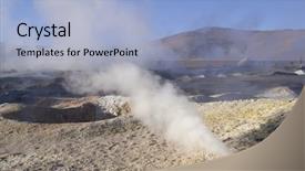  Presentation with salt farming - Colorful PPT theme enhanced with uyuni bolivia - salt lake desert backdrop and a light blue colored foreground