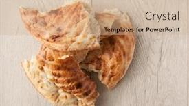  Presentation with wooden - Beautiful PPT layouts featuring uzbek-flatbread-lavash-on-wooden backdrop and a coral colored foreground