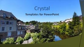  Presentation with france - Theme with uzerche-village-in-france background and a light gray colored foreground