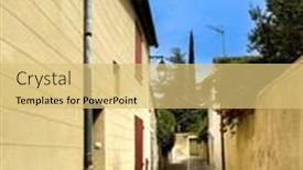  Presentation with french architecture - Slide deck having uzes-a-hidden-gem and a yellow colored foreground