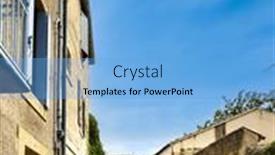  Presentation with french architecture - Slides enhanced with uzes-a-hidden-gem background and a  colored foreground