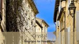  Presentation with french architecture - PPT theme enhanced with uzes-a-hidden-gem and a coral colored foreground