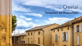  Presentation with french architecture - Theme featuring uzes-a-hidden-gem and a light blue colored foreground