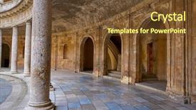  Presentation with granada - Colorful slide set enhanced with v - alhambra carlos v courtyard backdrop and a tawny brown colored foreground