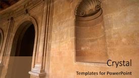  Presentation with granada - Audience pleasing PPT theme consisting of v - alhambra carlos v courtyard backdrop and a  colored foreground