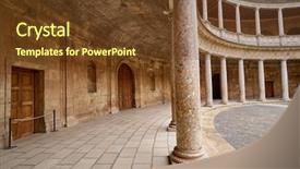  Presentation with granada - Slide set featuring v - alhambra carlos v courtyard background and a  colored foreground