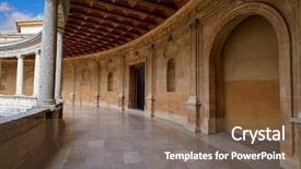  Presentation with granada - Slide set with v - alhambra carlos v courtyard background and a  colored foreground