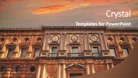  Presentation with granada - Audience pleasing PPT theme consisting of v - alhambra of granada carlos v backdrop and a coral colored foreground