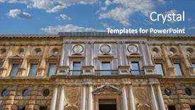  Presentation with granada - Slide set featuring v - alhambra of granada carlos v background and a teal colored foreground