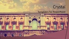  Presentation with granada - Presentation design consisting of v - alhambra of granada carlos v background and a coral colored foreground