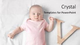  Presentation with cute baby - Theme enhanced with v - cute baby with letter v background and a  colored foreground