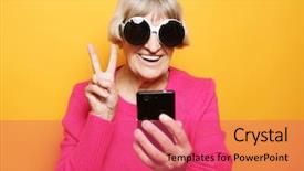  Presentation with tehnology - Cool new PPT theme with v - lifestyle tehnology and people concept backdrop and a red colored foreground