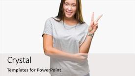  Presentation with beautiful midnight sun over - PPT layouts consisting of v rus - young caucasian beautiful woman background and a  colored foreground