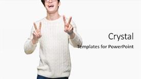  Presentation with eye glasses looking at world - Colorful PPT layouts enhanced with v rus - young handsome man wearing glasses backdrop and a  colored foreground