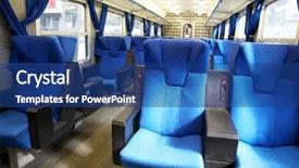  Presentation with empty - Amazing presentation theme having vacant-seats-inside-an-empty backdrop and a ocean colored foreground