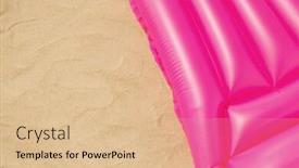  Presentation with mattress - PPT layouts with vacation-and-summer-holidays-concept background and a lemonade colored foreground