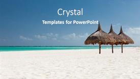  Presentation with vacation - Colorful theme enhanced with vacation-beach-sea-and-leisure backdrop and a teal colored foreground