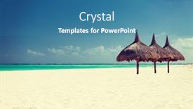  Presentation with vacation - Presentation theme enhanced with vacation-beach-sea-and-leisure background and a teal colored foreground