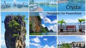  Presentation with thailand - PPT layouts enhanced with vacation collage - thailand background and a light blue colored foreground