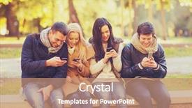  Presentation with happy holidays - PPT layouts featuring vacation happy people concept - group background and a coral colored foreground