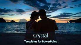  Presentation with honeymoon - Presentation enhanced with vacation or honeymoon in flores background and a navy blue colored foreground