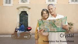  Presentation with italy map - Colorful PPT theme enhanced with words personal development on digital backdrop and a  colored foreground.