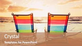  Presentation with hawaiian - Amazing presentation design having vacation sunset concept two beach backdrop and a coral colored foreground