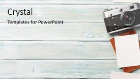  Presentation with passport - Colorful theme enhanced with vacation table concept with camera backdrop and a white colored foreground