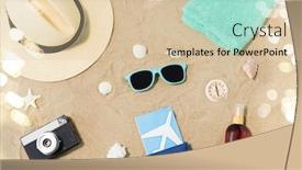  Presentation with passport travel - Cool new slides with vacation-travel-and-tourism-concept backdrop and a lemonade colored foreground