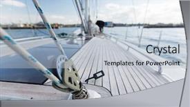  Presentation with winch - Beautiful PPT layouts featuring vacation travel cruise and leisure backdrop and a light blue colored foreground