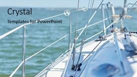  Presentation with yachting - Audience pleasing PPT theme consisting of vacation travel cruise and yachting backdrop and a light blue colored foreground