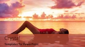  Presentation with infinity - Colorful presentation theme enhanced with vacation-travel-in-paradise backdrop and a red colored foreground