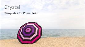  Presentation with vacation - Amazing PPT layouts having vacation-with-shade-with-umbrella backdrop and a sky blue colored foreground