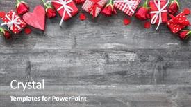  Presentation with valentines day - Presentation design enhanced with vacational template - valentines day vintage background background and a gray colored foreground