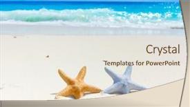  Presentation with memories - Cool new presentation design with vacations memories surf backdrop and a sky blue colored foreground