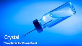  Presentation with vaccination - Slide deck consisting of vaccination syringe filled with vaccine background and a gray colored foreground