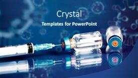  Presentation with immunization - Presentation consisting of vaccine-and-syringe-injection background and a ocean colored foreground