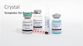  Presentation with immunization - PPT theme enhanced with vaccine-bottles-vials-medicine background and a white colored foreground