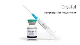  Presentation with immunization - Presentation design consisting of vaccine-bottles-vials-medicine background and a white colored foreground