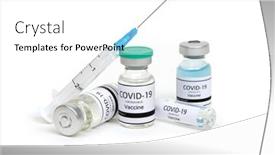  Presentation with immunization - Audience pleasing presentation design consisting of vaccine-bottles-vials-medicine backdrop and a white colored foreground
