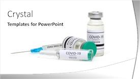  Presentation with immunization - Audience pleasing presentation theme consisting of vaccine-bottles-vials-medicine backdrop and a white colored foreground