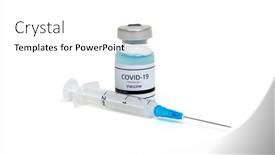  Presentation with immunization - Cool new presentation design with vaccine-bottles-vials-medicine backdrop and a white colored foreground