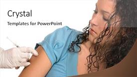  Presentation with allergy - Audience pleasing slides consisting of vaccine h1n1 - flu or allergy shot backdrop and a white colored foreground