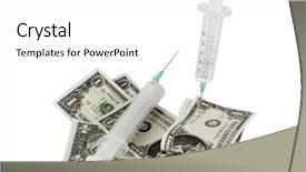  Presentation with medical vaccine - Presentation theme with vaccine health economic - color photo of a medical background and a white colored foreground