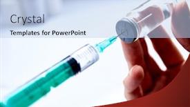  Presentation with vaccine - Cool new slide deck with vaccine-in-vial-with-syringe backdrop and a light blue colored foreground