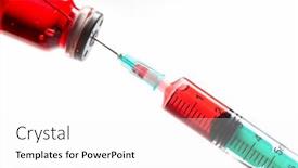  Presentation with vaccine - Slides consisting of vaccine-in-vial-with-syringe background and a white colored foreground