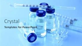 Presentation with vaccine - PPT layouts consisting of vaccine in vial with syringe background and a arctic colored foreground