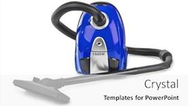  Presentation with vacuum cleaner robot - Audience pleasing presentation consisting of vacuum-cleaner-isolated-on-white backdrop and a white colored foreground