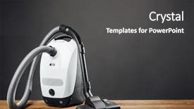  Presentation with grey - Amazing PPT theme having vacuum cleaner on grey background backdrop and a dark gray colored foreground